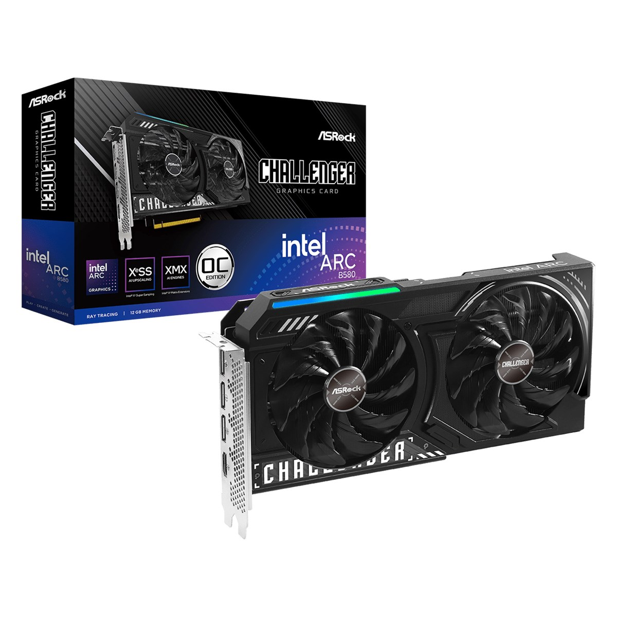 Videokarte ASRock B580 Challenger 12GB OC Arc A580 - B580 CL 12GO