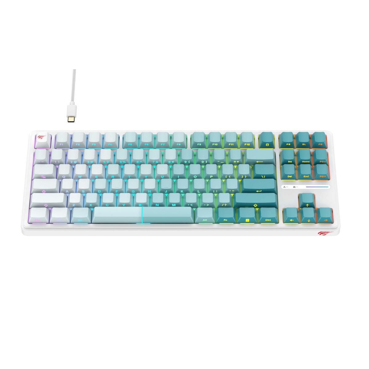 Clavier Havit KB901L White, Green - KB901Lwg - photo 2