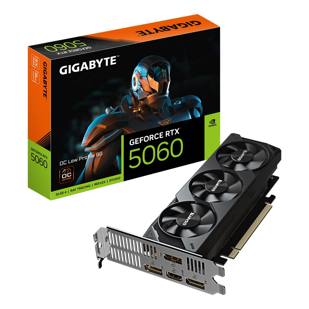 Videokarte GIGABYTE GeForce RTX 5060 Low Profile OC 8GB GDDR7 Black (GV-N5060OC-8GL) - foto 4
