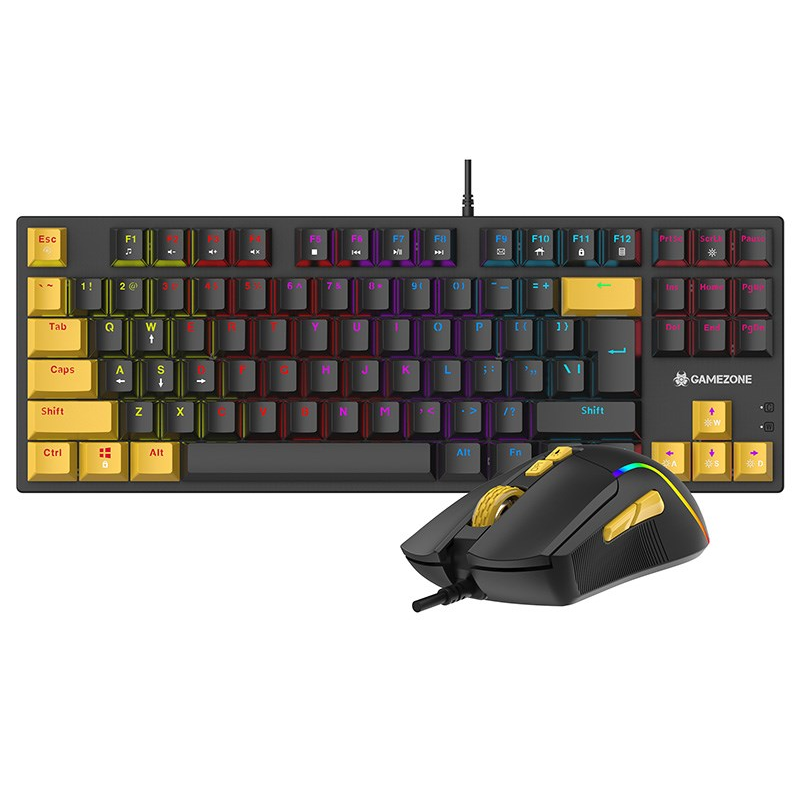Tastatūra + pele TRACER GAMEZONE HORNET87 USB Black (TRAKLA47396) - foto 3