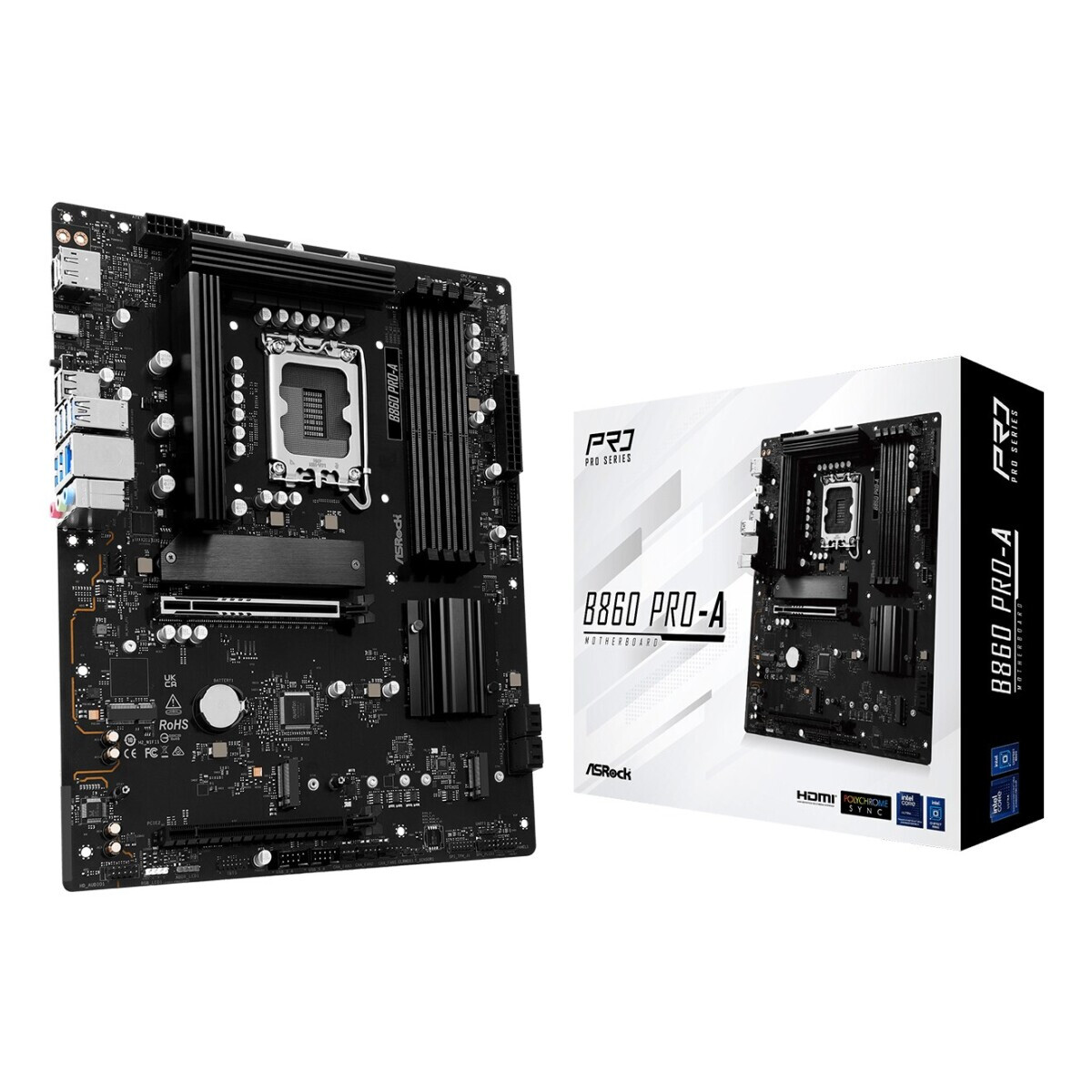 Pamatplate ASROCK B860 PRO-A Black (90-MXBRN0-A0UAYZ) - foto 3