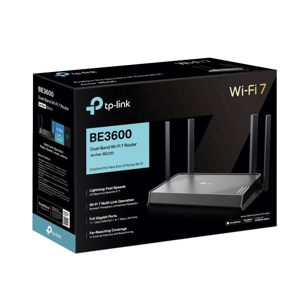 Routeur Wi-Fi TP-Link 3600 Mbps Black (ARCHER BE220) - photo 4