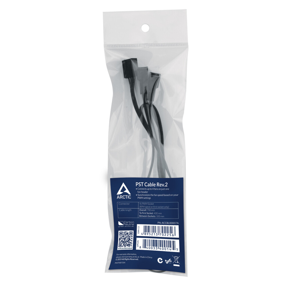 Datora kabelis Arctic 4-Pin PWM Fan Splitter Cable (ACCBL00007A) - foto 2