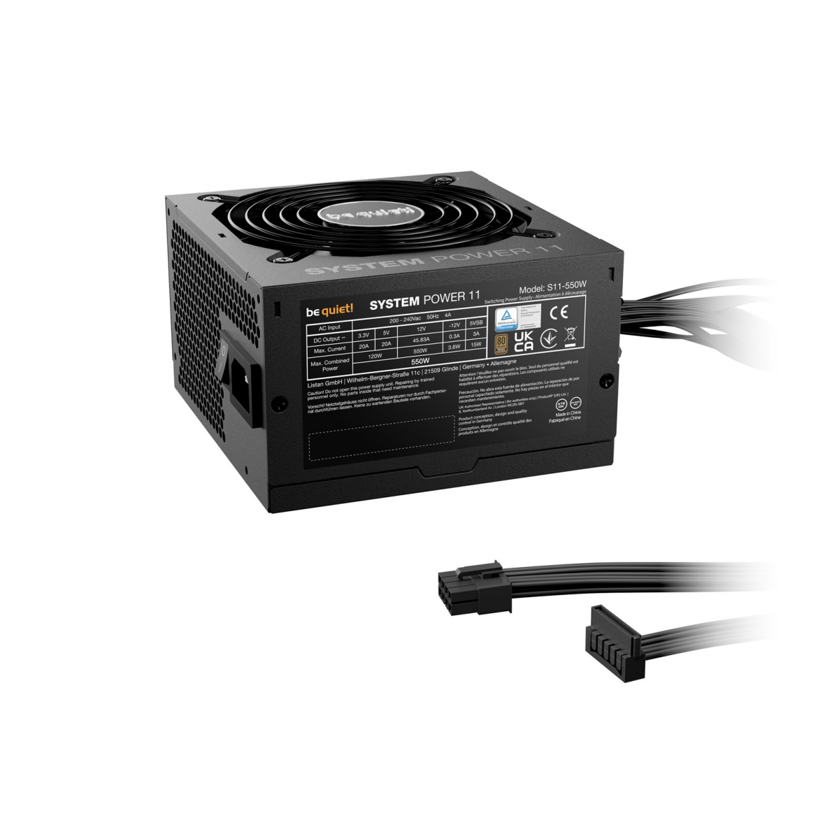 Barošanas bloks Be Quiet BP010EU 11 550W Black - foto 2