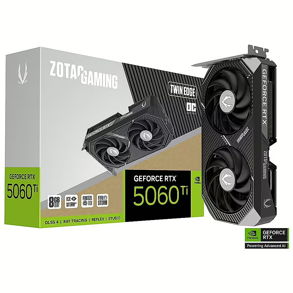 Videokarte ZOTAC GAMING GEFORCE RTX 5060 TWIN EDGE 8GB - ZT-B50600E-10M