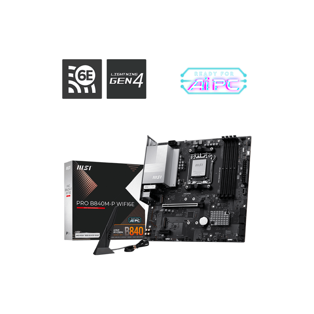 Pamatplate MSI PRO B840M-P WIFI6E (7E77-001R) - foto 3