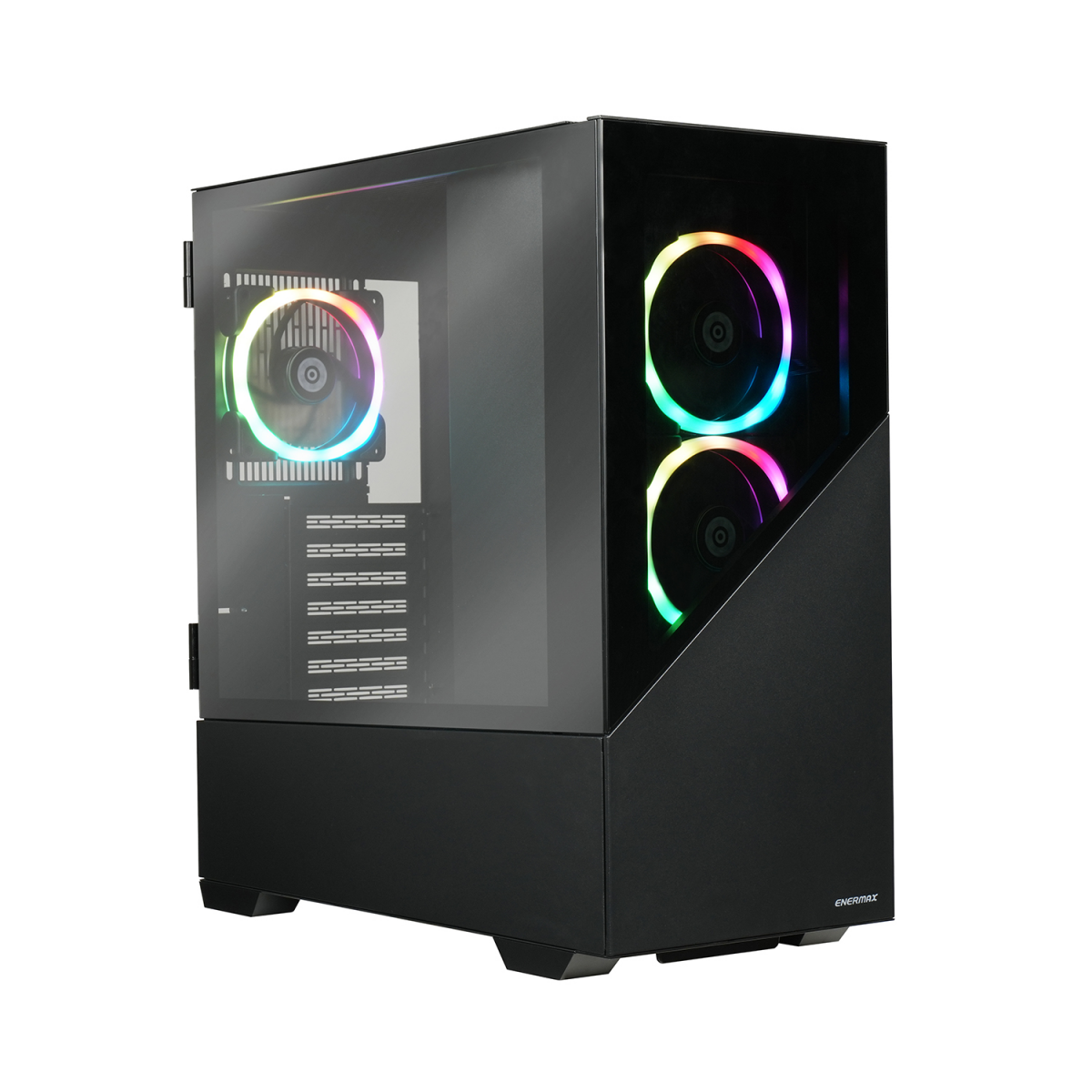 Datoru korpuss Enermax K8 Weiss ATX Mid Tower Black (ECA-EK8-BB-ARGB)