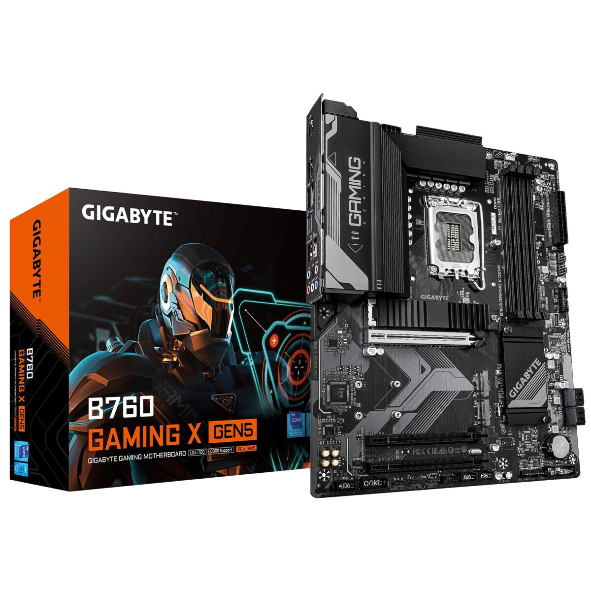 Pamatplate GIGABYTE B760 GAMING X GEN5 BLACK - foto 3