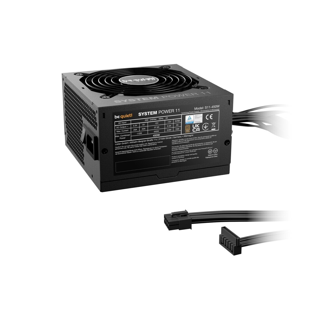 Barošanas bloks Be Quiet SYSTEM POWER 11 450W Black (BP009EU) - foto 2