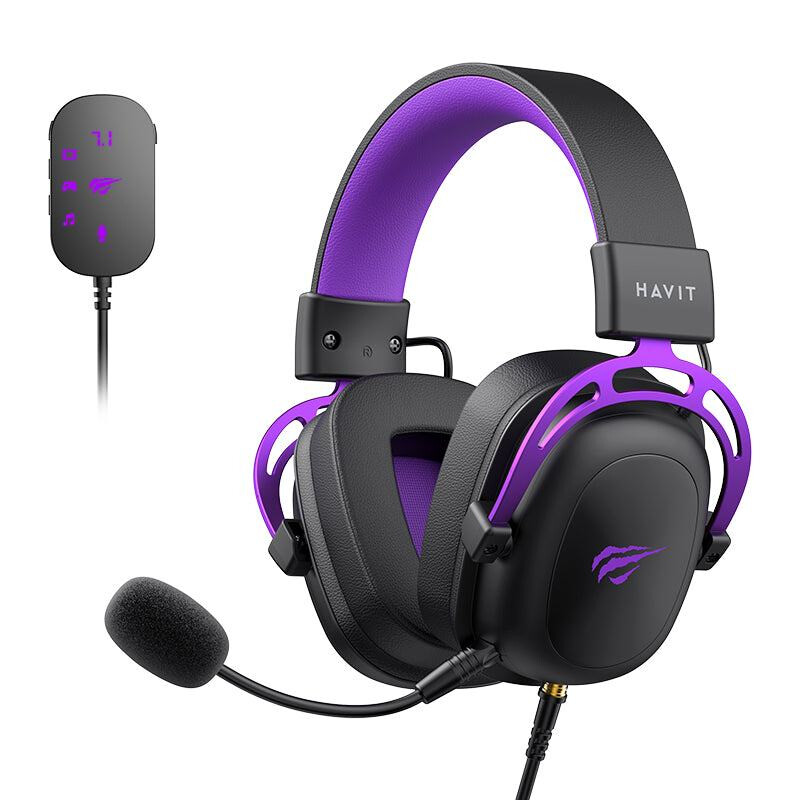 Casque Havit H2002C+U black, purple