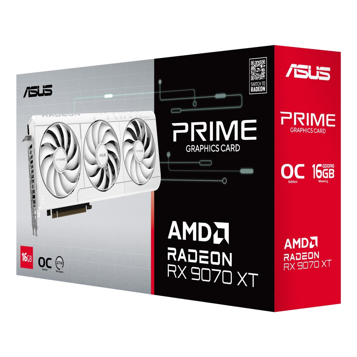 Videokarte ASUS PRIME AMD Radeon RX 9070 XT 16GB GDDR6 WHITE (PRIME-RX9070XT-O16G-WH) - foto 3
