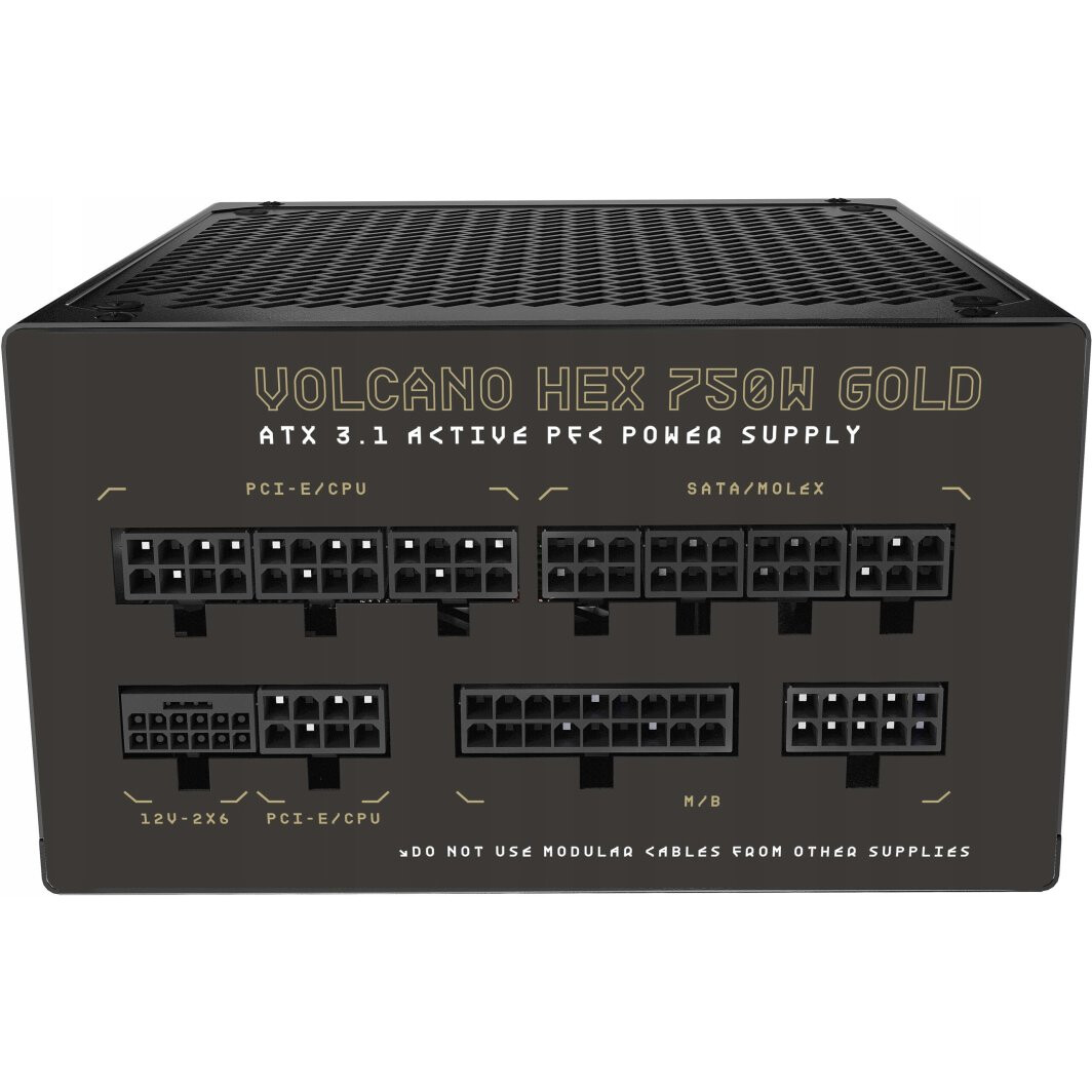 Barošanas bloks MODECOM VOLCANO HEX GOLD 750W ATX3.1 (ZAS-MC-HEX-0750-GOLD) - foto 3