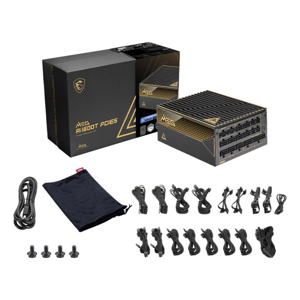 Barošanas bloks MSI MEG AI1600T PCIE5 (306-7ZPEX11-CE0) - foto 4