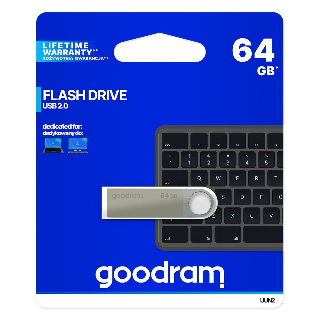 Clé USB Goodram UUN2 USB 2.0 64 GB Silver (UUN2-0640S0R11) - photo 3