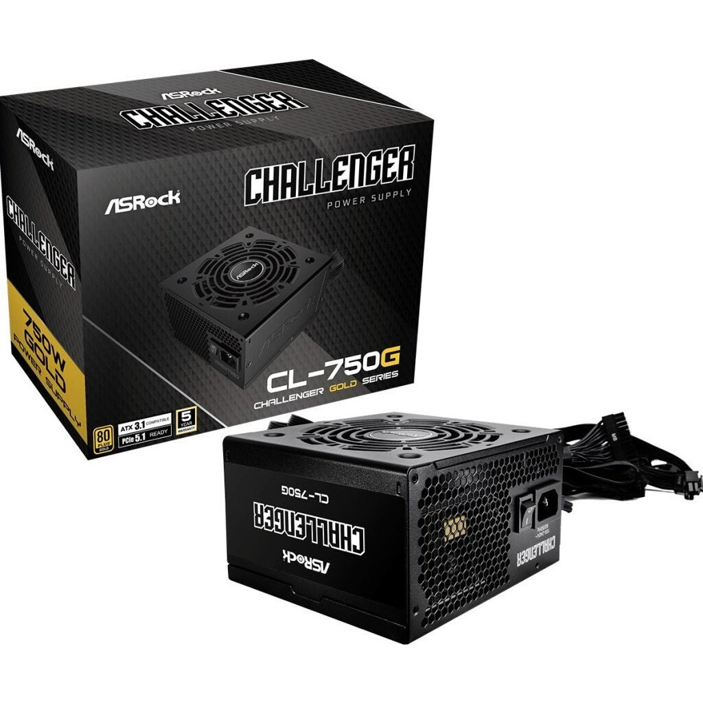 Barošanas bloks ASRock Challenger Gold 750W (CL-750G) Black (90-UXC075-GNEAAA)