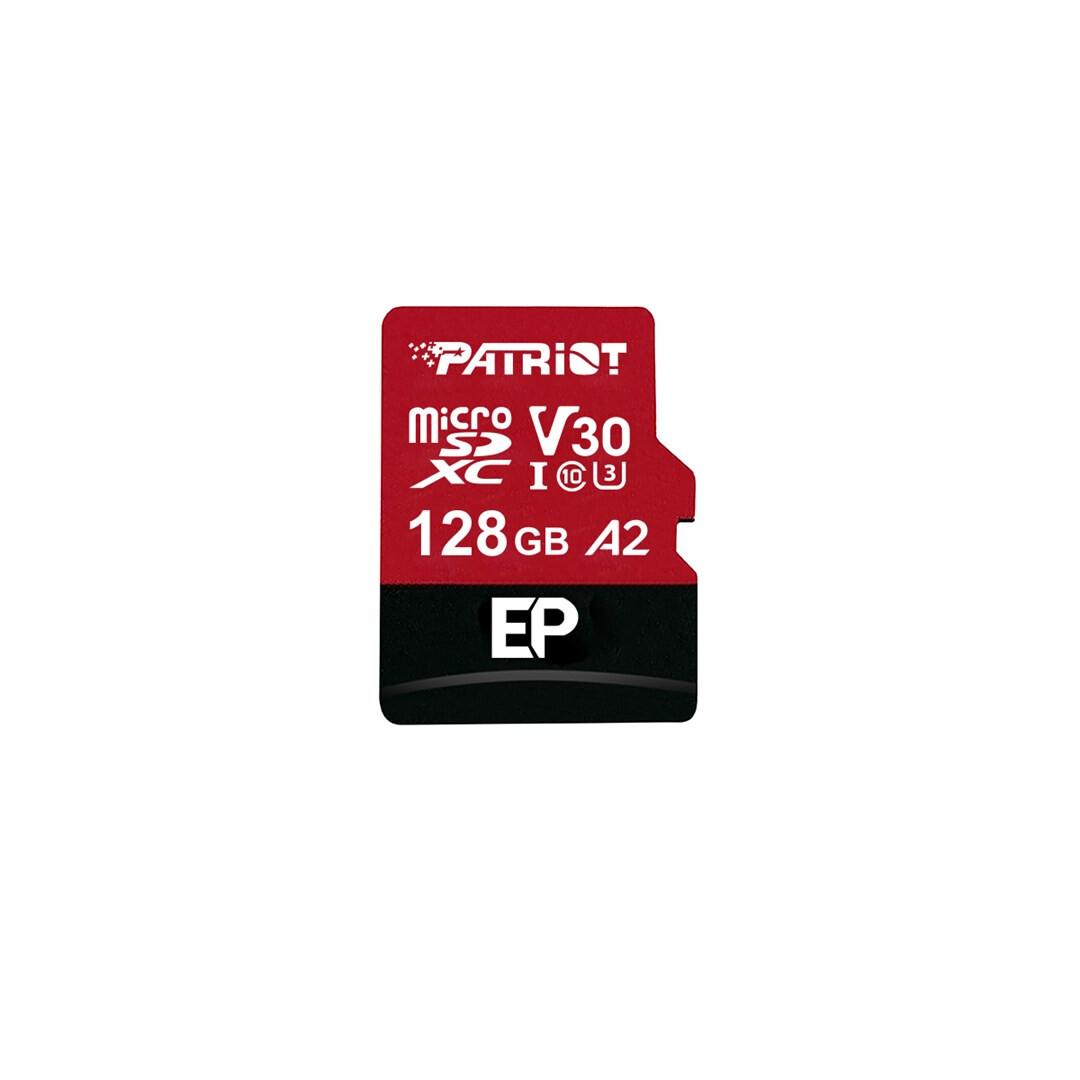 Atmiņas kartes Patriot Memory EP A2 128GB V30 U3 Class 10 Red (PEF128GEP32MCX)