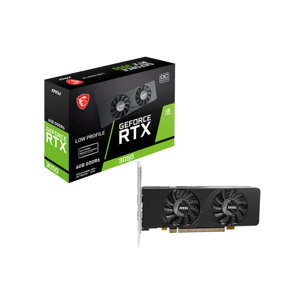 Videokarte MSI GeForce RTX 3050 LP E OC 6GB GDDR6 (V812-054R)