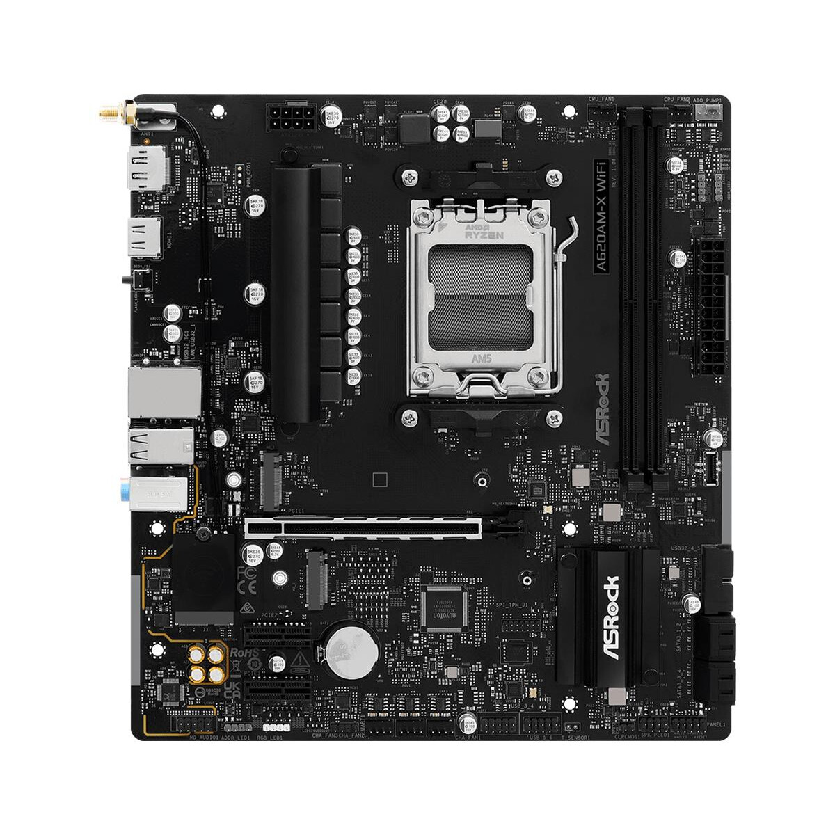 Pamatplate ASROCK A620 A620AM-X WIFI Black (90-MXBSU-A0UAYZ) - foto 2
