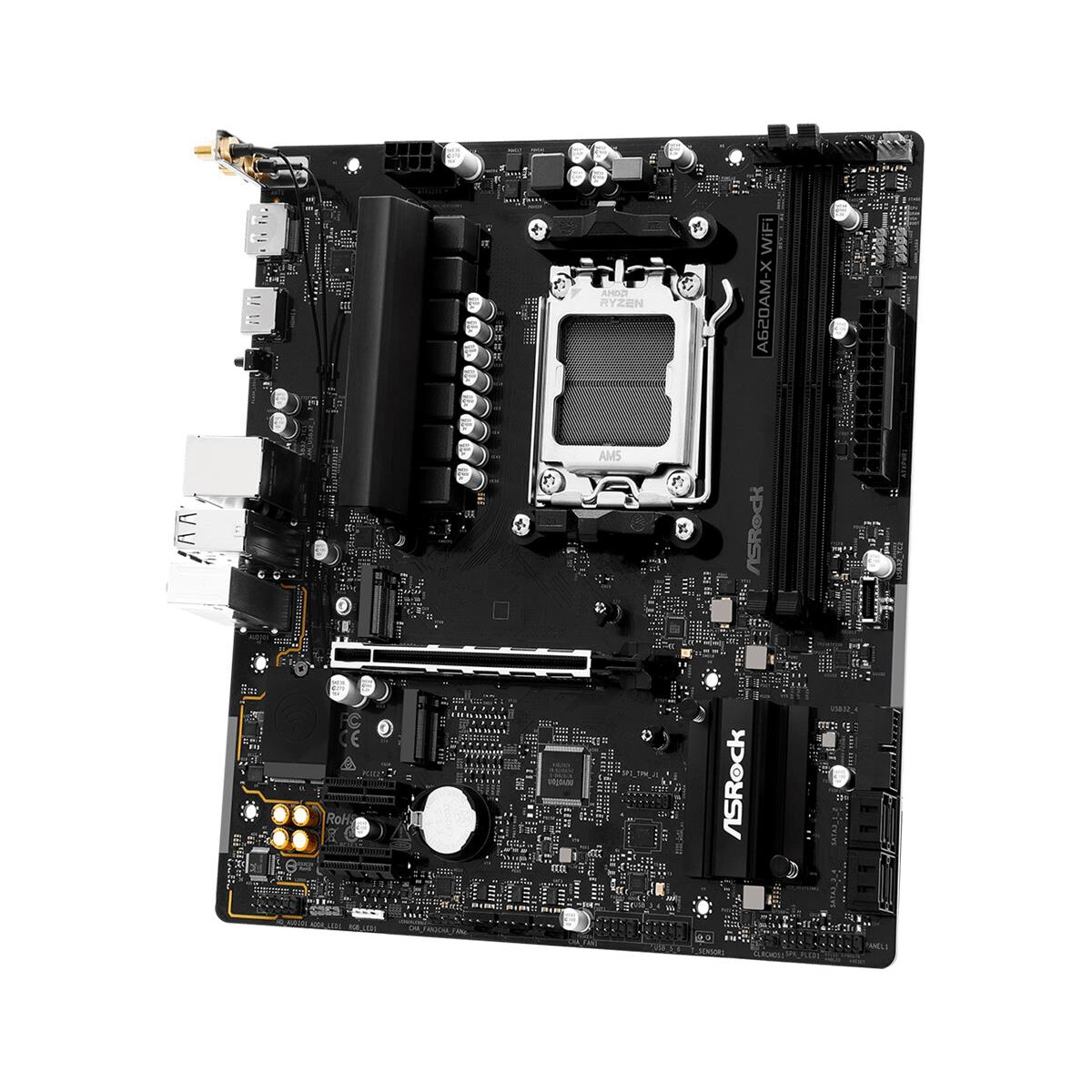 Pamatplate ASROCK A620 A620AM-X WIFI Black (90-MXBSU-A0UAYZ) - foto 3