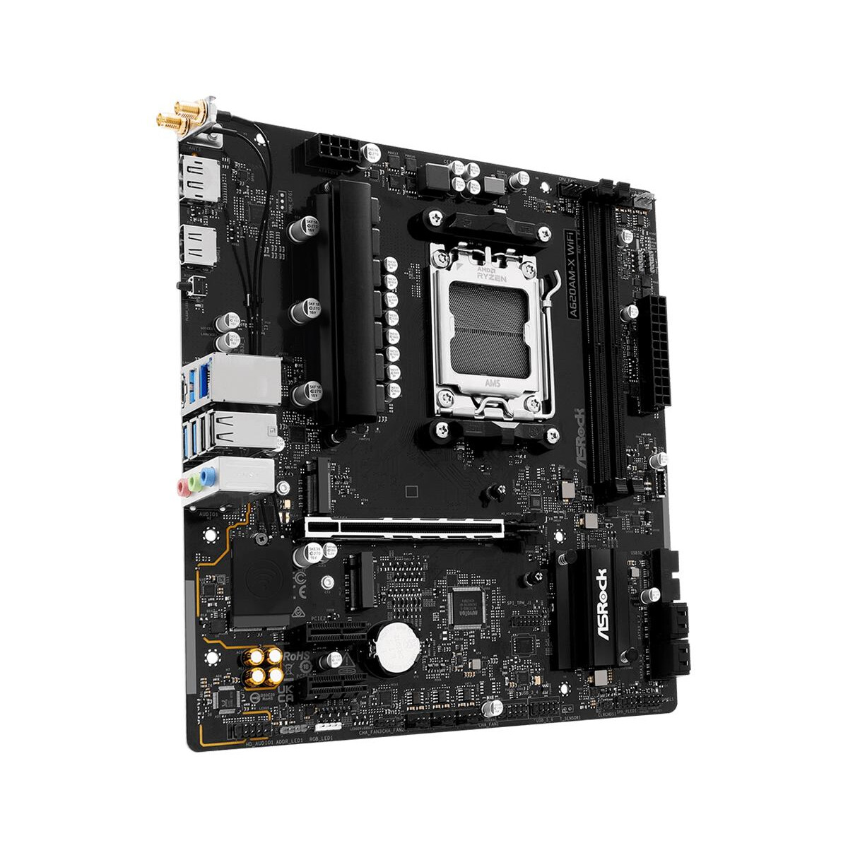 Pamatplate ASROCK A620 A620AM-X WIFI Black (90-MXBSU-A0UAYZ) - foto 4