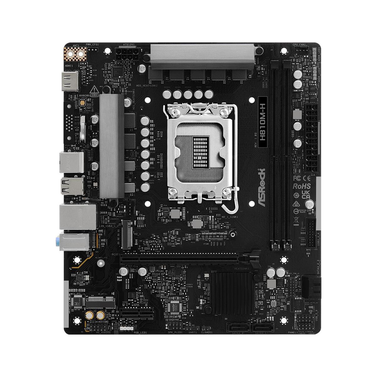 Pamatplate ASROCK H810 H810M-H Black (90-MXBSZ0-A0UAYZ) -  90-MXBSZ0-A0UAYZ