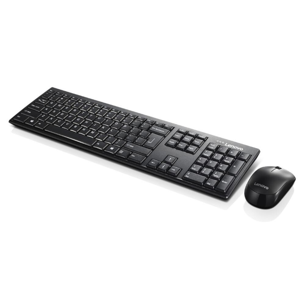Tastatūra + pele Lenovo GX30L66303 Keyboard + Mouse QWERTY US English Black - foto 2