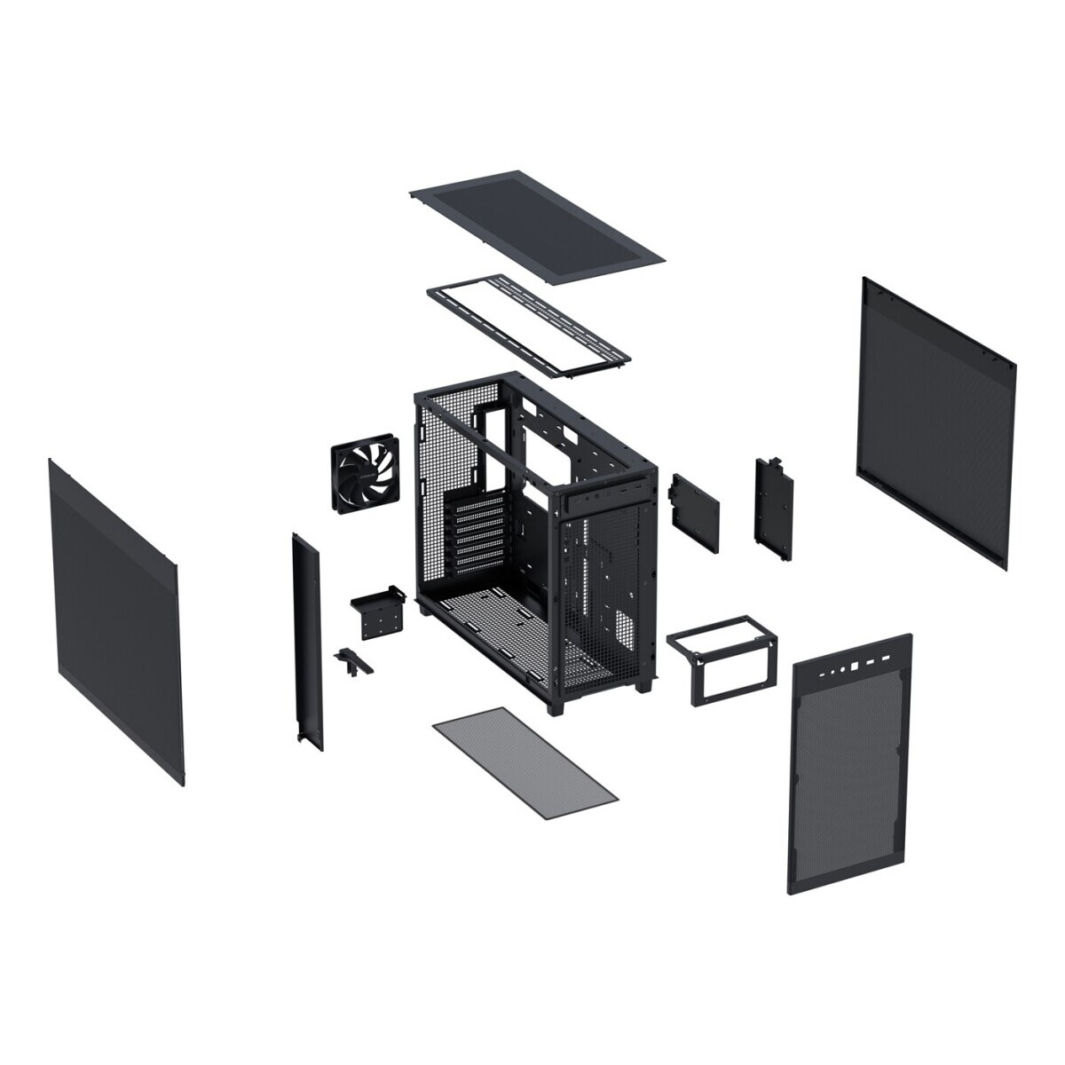 Datoru korpuss ASUS Prime AP303 Mesh Midi Tower Black (90DC00V0-B39000) - foto 2