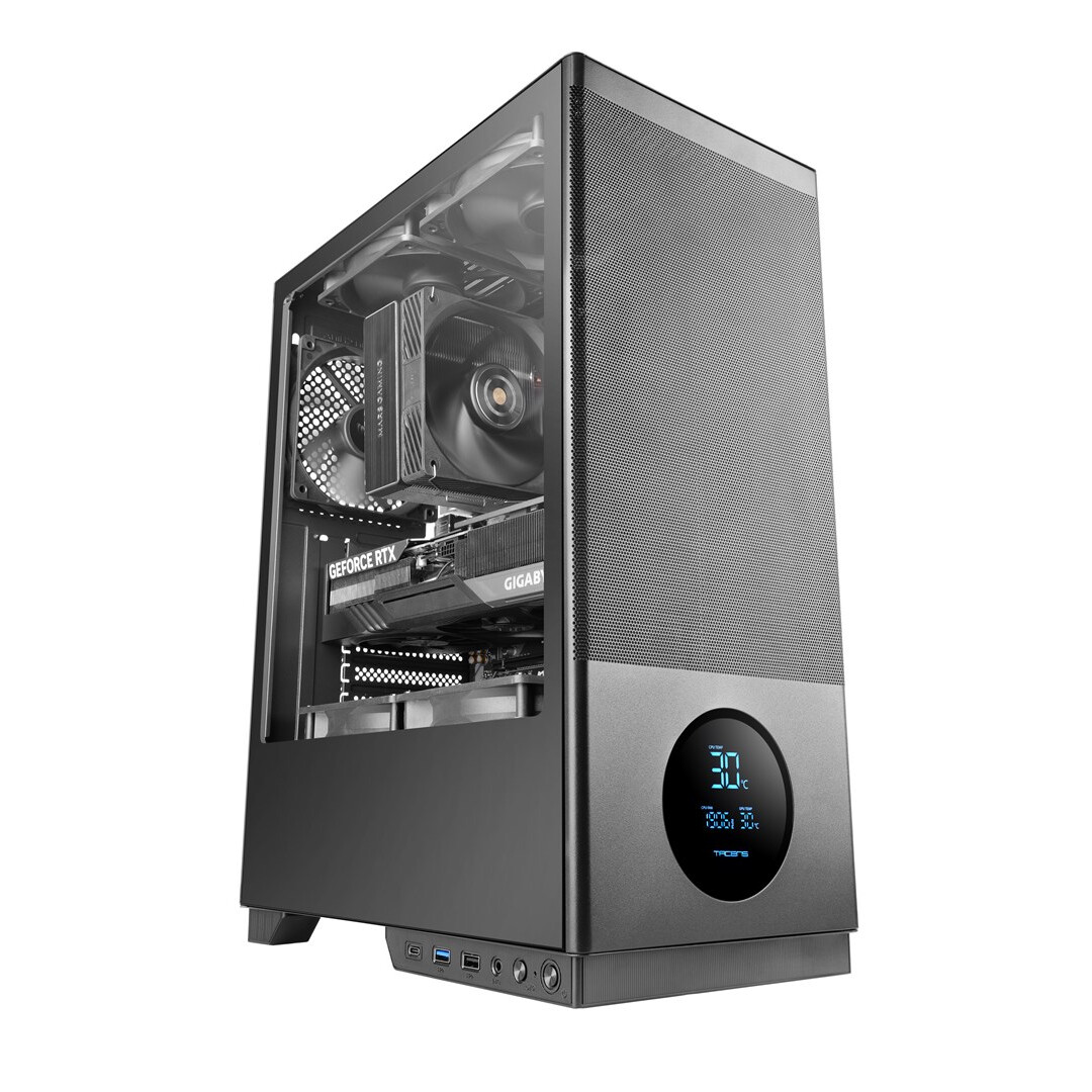 Datoru korpuss Tacens TAC-2SAGITTA20 Midi Tower Black - foto 2