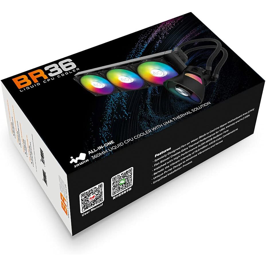 Procesoru dzesētājs InWin BR RGB 360mm Black (IW-LC-BR36) - foto 3