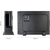 Datoru korpuss TooQ Slim TQC-3007U3C + SFX 500W PSU BLACK