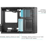 Datoru korpuss TooQ Slim TQC-3007U3C + SFX 500W PSU BLACK