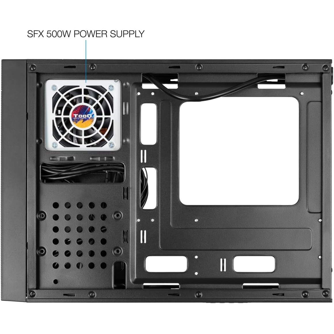 Datoru korpuss TooQ TQC-3008U3C + 500W PSU Black - foto 4