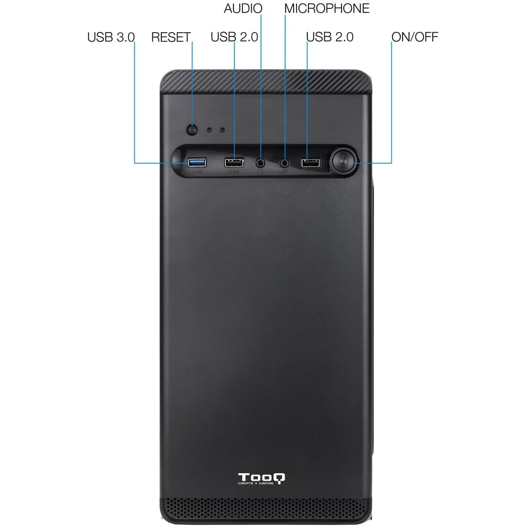 Datoru korpuss TooQ TQC-4702U3C-B BLACK - foto 2