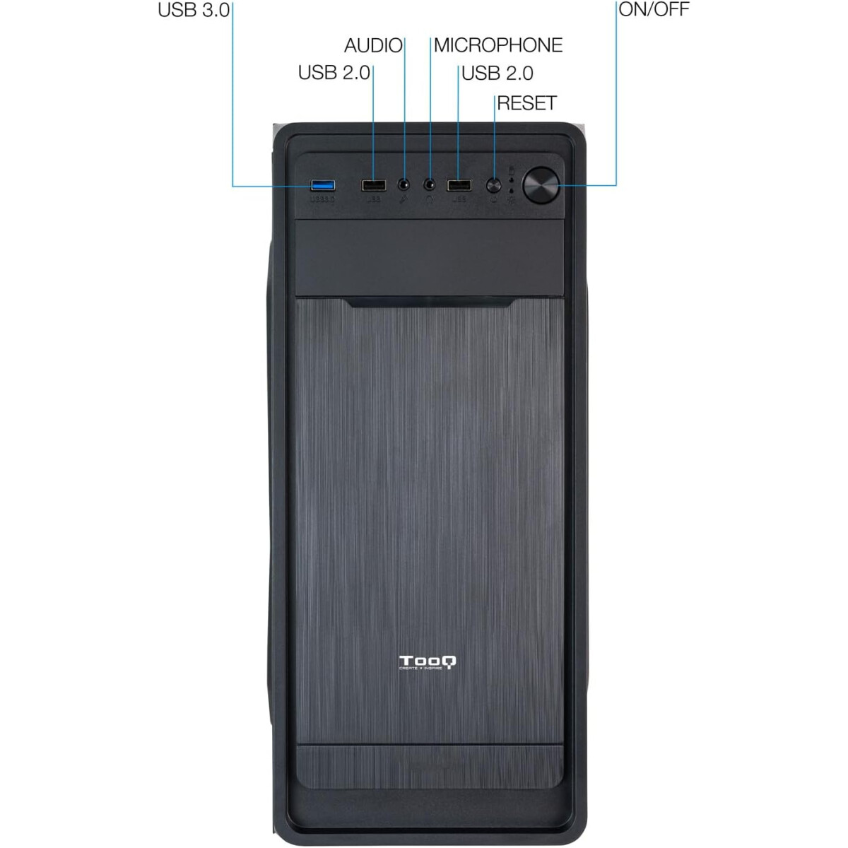Datoru korpuss TooQ TQC-5701U3C-B BLACK - foto 2