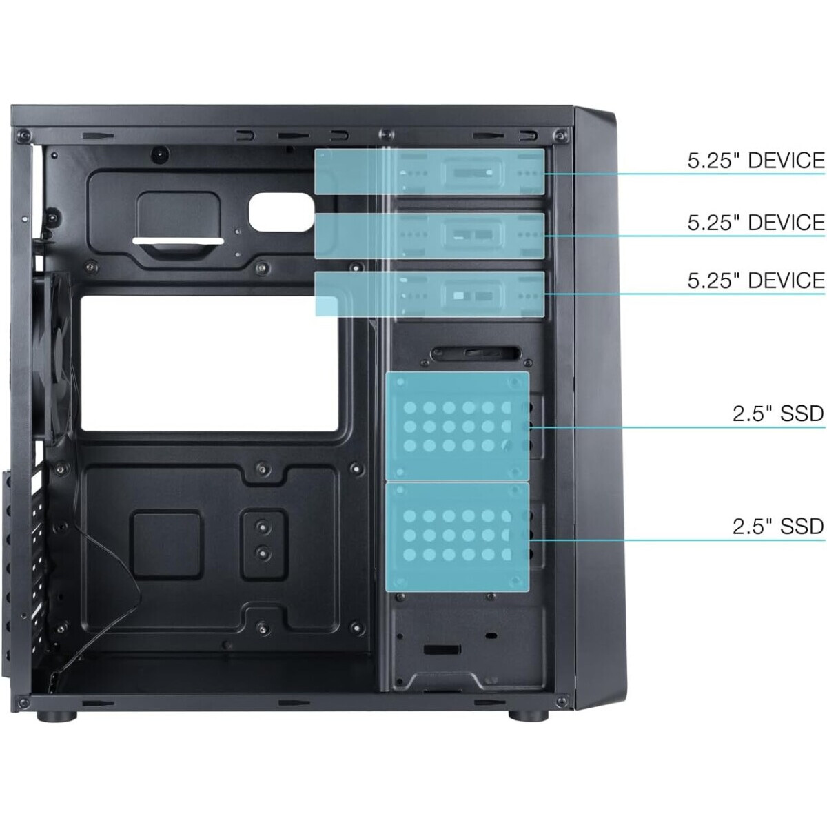 Datoru korpuss TooQ TQC-5701U3C-B BLACK - foto 4
