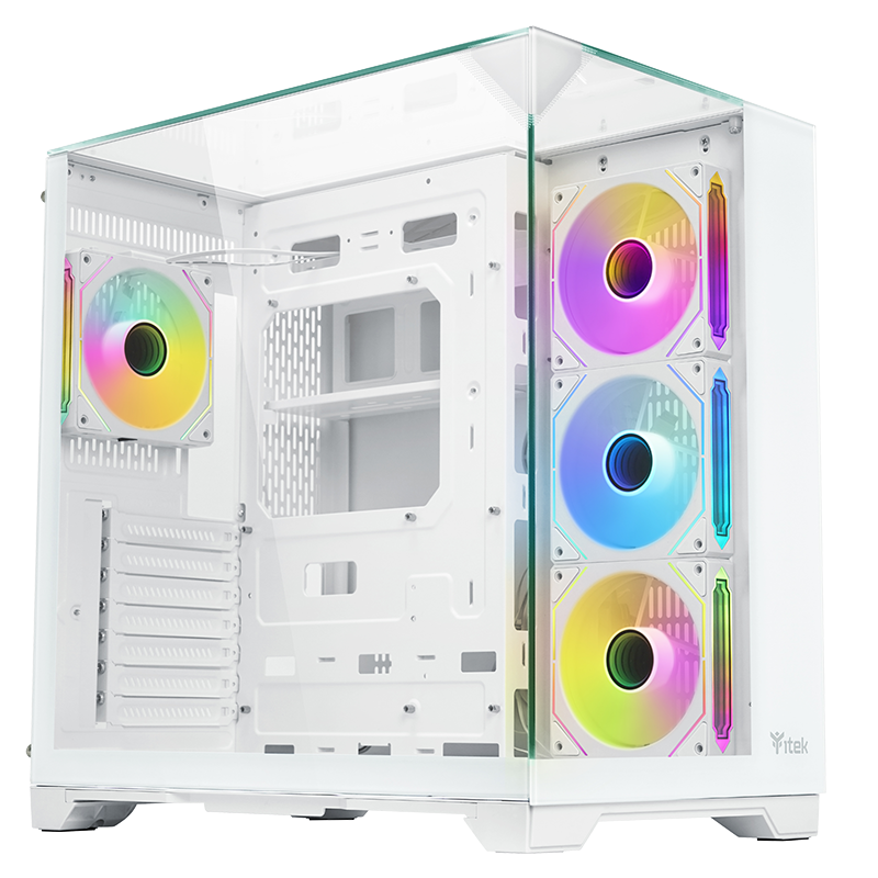 Datoru korpuss iTek Dark Cave Pano RGB White (ITGCADCPAW)