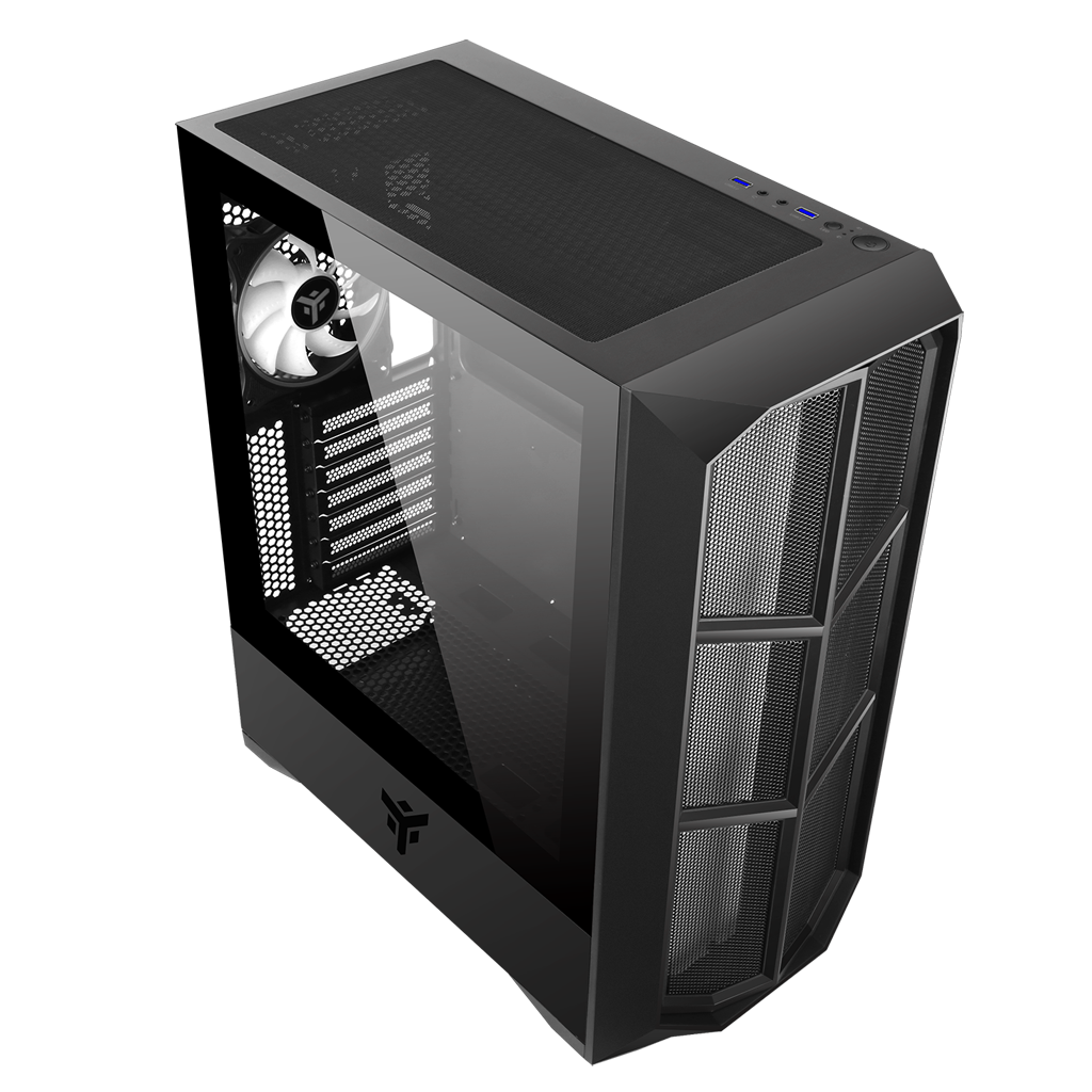 Datoru korpuss iTek Vertibra Y210 RGB Black (ITGCAVY210) - foto 3