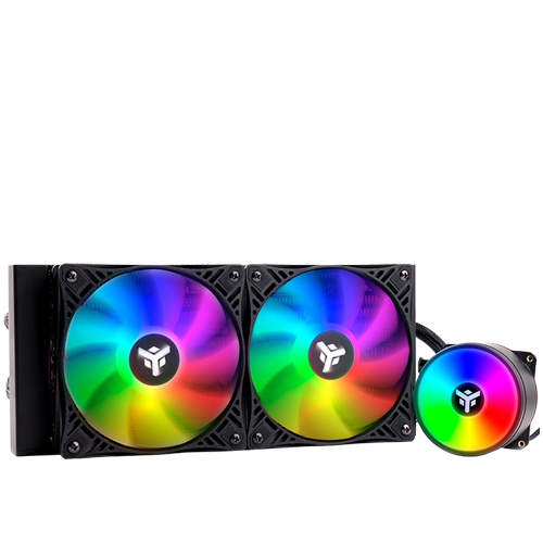 Ūdens dzesētājs iTek Evoliq Rainbow RGB 240mm Black (ITLCEVOR240)