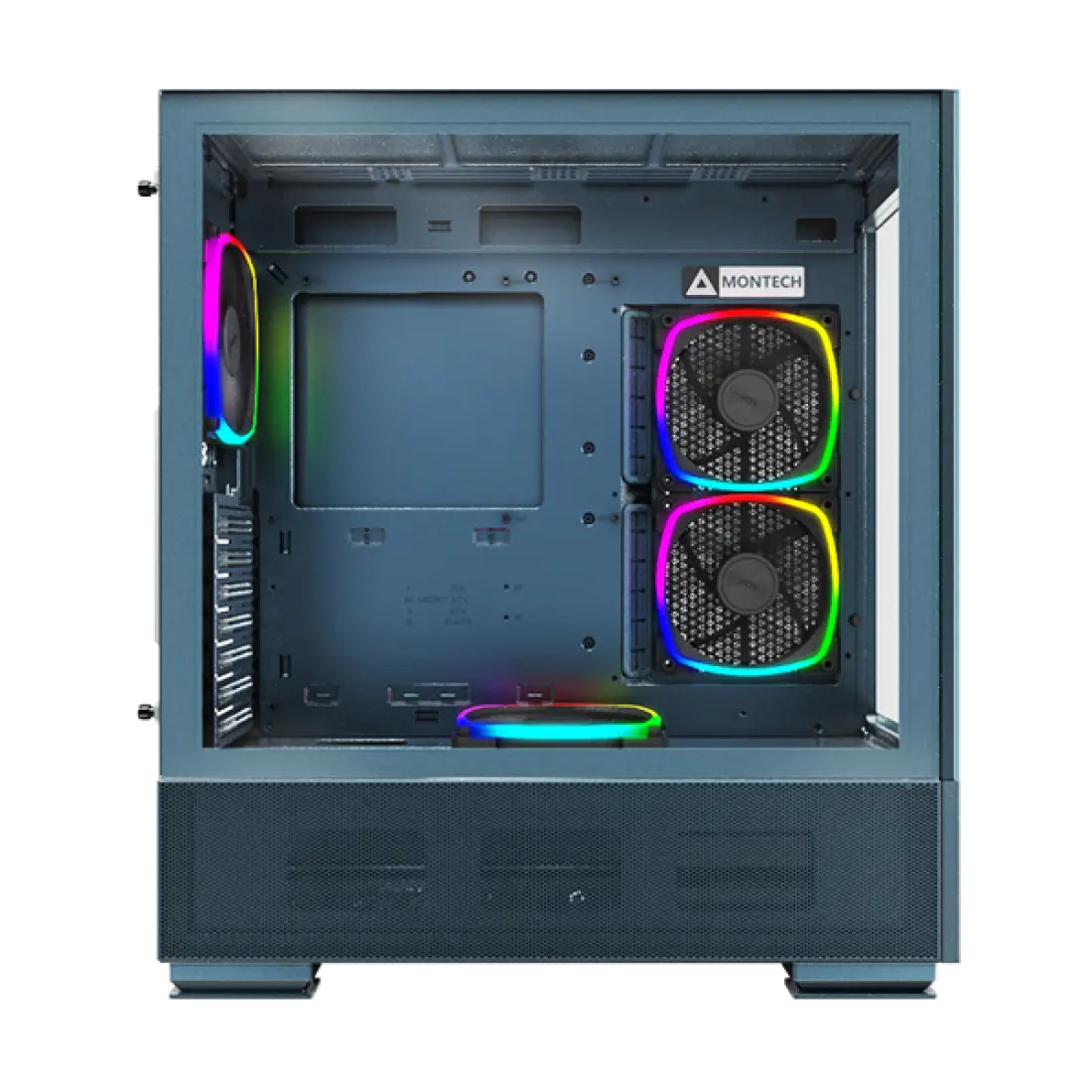 Datoru korpuss Montech Sky Two RGB Blue (SKY TWO M) - foto 3