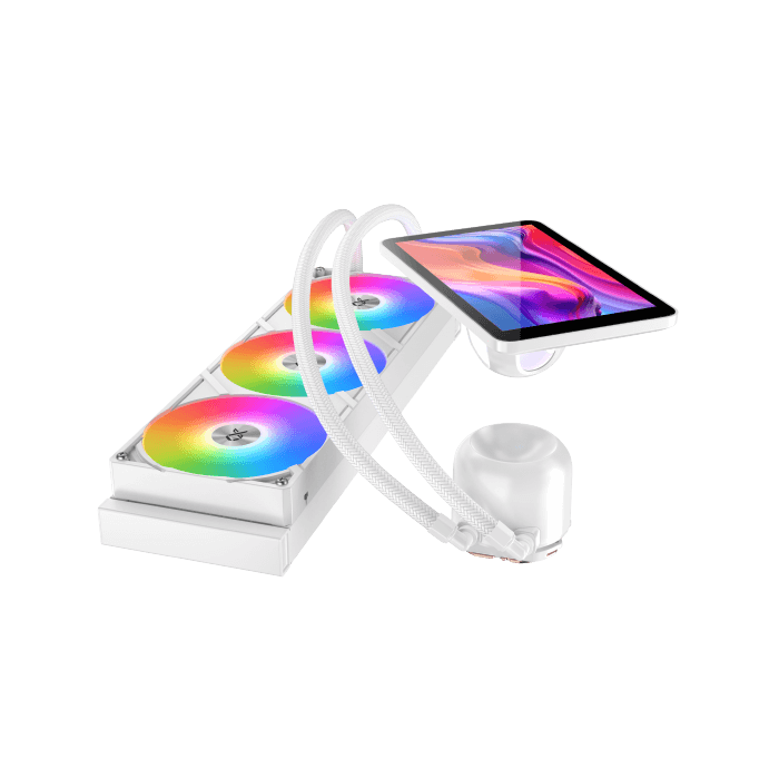 Dzesētājs Xigmatek Connect Pro RGB White 360mm (EN48364) - foto 6