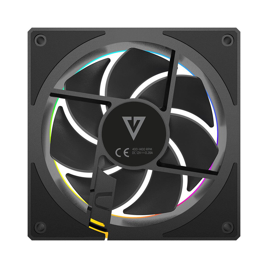 Korpusa dzesētājs MODECOM VOLCANO LOOP 120 ARGB FAN Black (FAN-LOOP-120S-ARGB-100) - foto 3