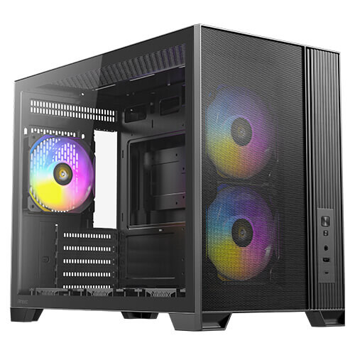 Datoru korpuss Antec Micro ATX FLUX M  Black (0-761345-10253-7) - foto 7