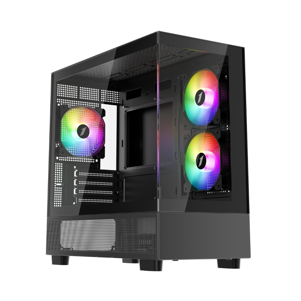 Datoru korpuss 1stPlayer Mi5 Black (Mi5-BK-2FC7R-1FC7)