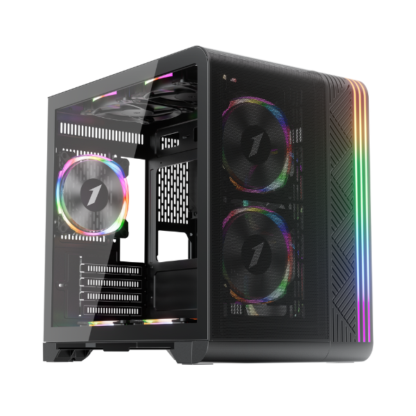 Datoru korpuss 1stPlayer VT5 Black (VT5-BK-3F7)