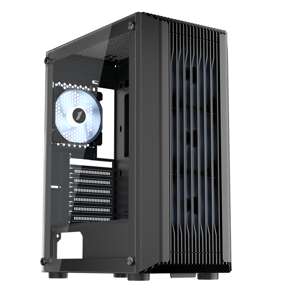 Datoru korpuss 1stPlayer H6 Black (H6-BK-4F7)