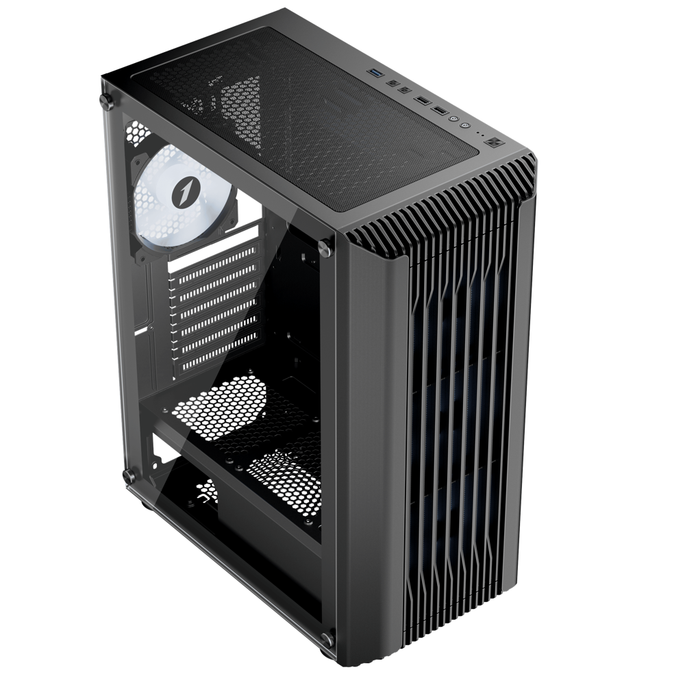 Datoru korpuss 1stPlayer H6 Black (H6-BK-4F7) - foto 3