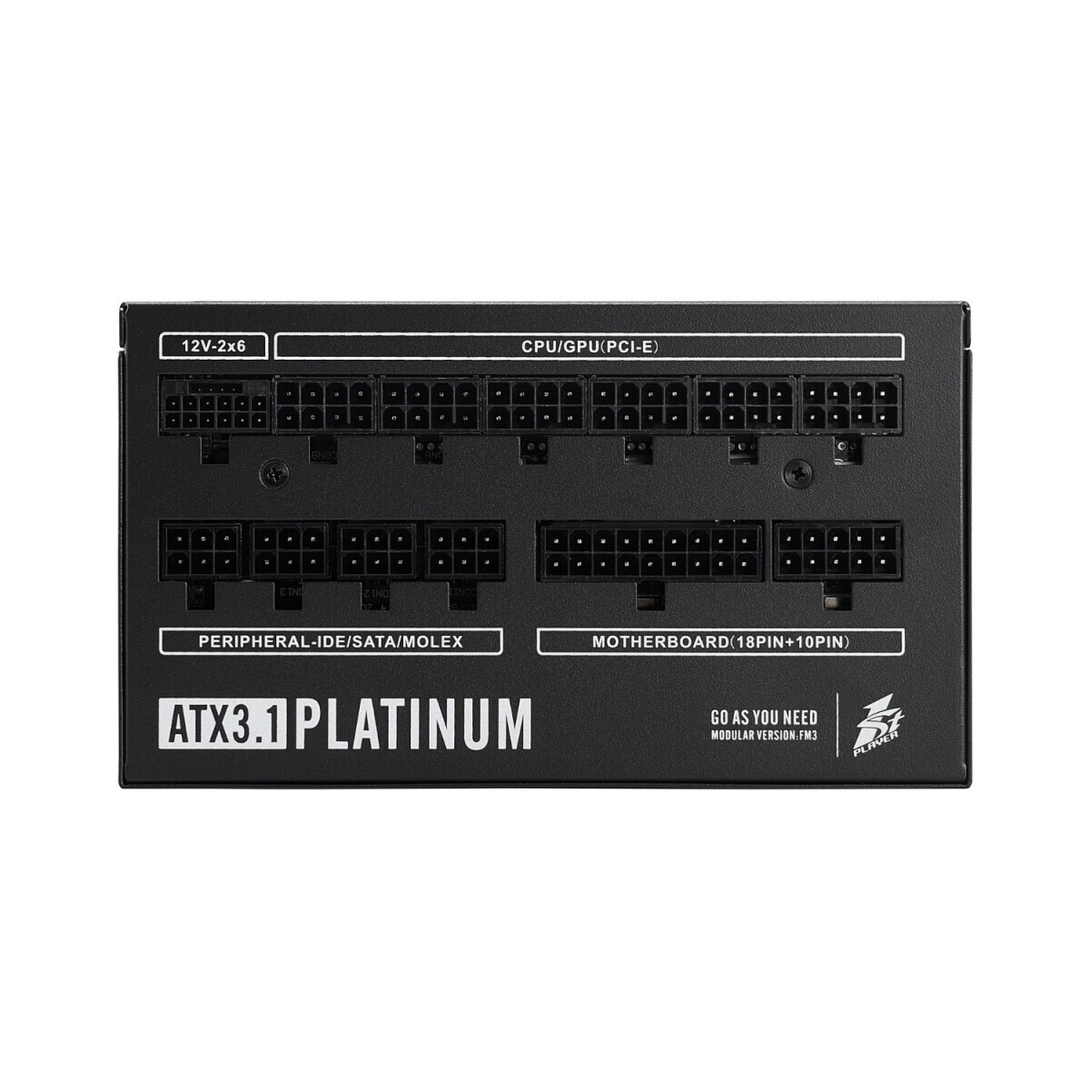 Barošanas bloks 1stPlayer NGDP Platinum - 1000W Black (NGDP-PLT-1000-BK-EU) - foto 3