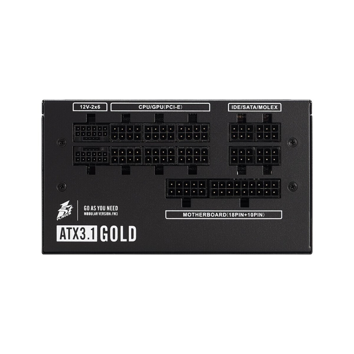 Barošanas bloks 1stPlayer NGDP Gold - 1000W Black (HA-1000BA4) - foto 3