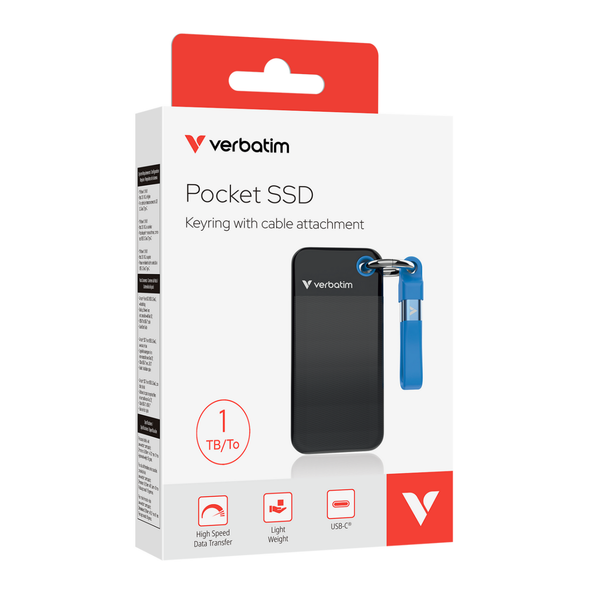 SSD External SSD Verbatim Pocket - 1To Black/Blue (32191) - foto 2