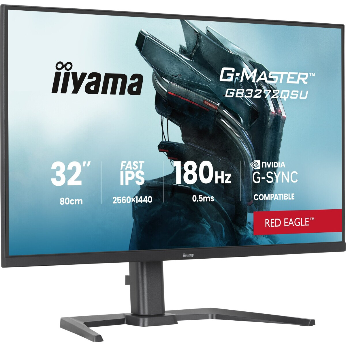 Monitors Iiyama G-Master Red Eagle GB3272QSU-B1 Quad HD 180Hz Black - foto 2